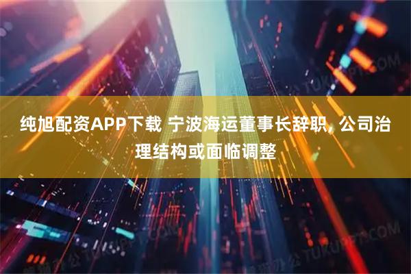 纯旭配资APP下载 宁波海运董事长辞职, 公司治理结构或面临调整